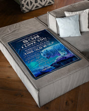 Load image into Gallery viewer, The Ice Power Of Wolf Believe In Yourself Papa Gift For Son Fleece Blanket
