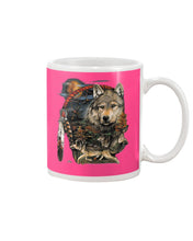 Load image into Gallery viewer, Native Wolf Gift For Wolf Lovers Mug

