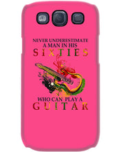 Load image into Gallery viewer, Never Underestimate A 60 Year Old Man Can Play A Guitar Phone case
