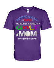 Load image into Gallery viewer, Golf Who Believes In Herself Gift For Sport Lovers Guys V-Neck
