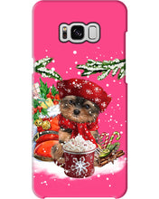 Load image into Gallery viewer, Yorkshire Terrier Loves Drinking Hot Latte Gift For Dog Lovers Phone case
