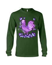 Load image into Gallery viewer, Chicken Purple Butterflies Gift For Chicken Lovers Unisex Long Sleeve
