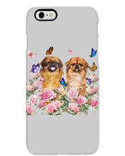 Load image into Gallery viewer, Pekingese With Peonies Gift For Dog Lovers Phone case
