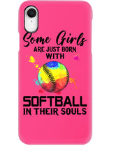 Load image into Gallery viewer, Some Girl Are Just With Softball In Their Souls Gift For Softball Lovers Phone case
