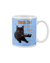 Load image into Gallery viewer, Black Cat Kisses Fix Everything Gift For Cat Lovers Mug
