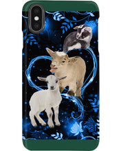 Load image into Gallery viewer, Lovely Phone Case Twinkling Blue Heart Gift For Goat Lovers Phone case
