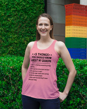 Load image into Gallery viewer, 5 Things You Should Know About My April Grandpa For Birthday Gift Ladies Flowy Tank
