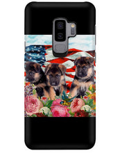 Load image into Gallery viewer, American Flag Sky Flower German Shepherd Gift For Dog Lovers Phone case
