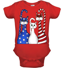Load image into Gallery viewer, Cat Happy America  Independence's Day Special Custom Design Baby Onesie
