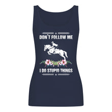 Load image into Gallery viewer, Don't Follow Me I Do Stupid Things Gift For Men Ladies Flowy Tank
