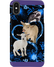 Load image into Gallery viewer, Lovely Phone Case Twinkling Blue Heart Gift For Goat Lovers Phone case

