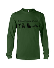 Load image into Gallery viewer, Simple Woman Loves Wine Camping Shoes And Climbing Unisex Long Sleeve
