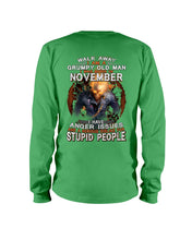 Load image into Gallery viewer, Walk Away I Am A Grumpy Old Man Who Was Born In November Birthday Gift Unisex Long Sleeve
