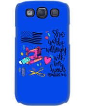 Load image into Gallery viewer, She Works Willingly With Her Hands Gift For Sew Lovers Phone case
