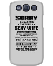Load image into Gallery viewer, Gift For Husband Taken By A November Sexy Wife Who Happens To Cuss A Lot Phone case
