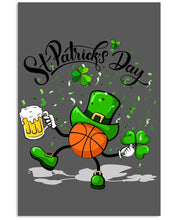Load image into Gallery viewer, Basketball Saint Patrick's Day Gift For Basketball Lovers Vertical Poster
