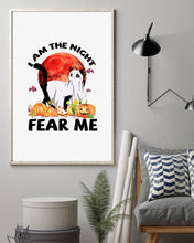 Load image into Gallery viewer, I Am The Night Fear Me Ghost Cat Gift For Cat Lovers Vertical Poster
