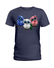 Load image into Gallery viewer, Lovely Phone Case Three Owl With US Flag Gift For Owl Lovers Ladies Tee
