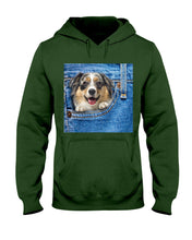 Load image into Gallery viewer, Australian Shepherd In Denim Pocket Gift For Dog Lovers Hoodie
