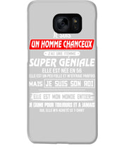 Load image into Gallery viewer, Je Suis Un Homme Chanceux J'ai Line Femme Custom Design Je Suis Son Roi Phone case
