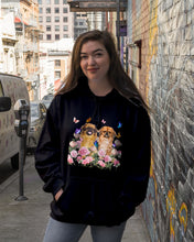 Load image into Gallery viewer, Pekingese With Peonies Gift For Dog Lovers Hoodie
