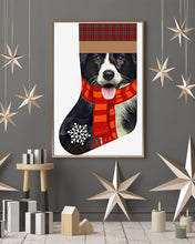 Load image into Gallery viewer, Santa Border Collie In Stock Gift For Dog Lovers Vertical Poster
