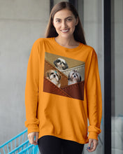 Load image into Gallery viewer, Three Cute Shih Tzu In Bag Gift For Dog Lovers Unisex Long Sleeve
