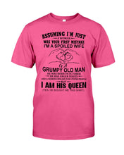 Load image into Gallery viewer, A Spoiled Wife Of An October Grumpy Old Man Birthday Meaningful Gift Guys Tee
