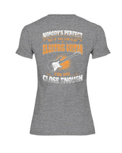 Load image into Gallery viewer, Nobody's Perfect If You Can Play Electric Guitar You Are Close Enough Ladies Tee
