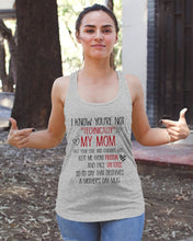 Load image into Gallery viewer, I Know You're Not Technically My Mom But Your Love Keep Me From Prison Ladies Flowy Tank
