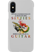 Load image into Gallery viewer, Never Underestimate A 60 Year Old Man Can Play A Guitar Phone case
