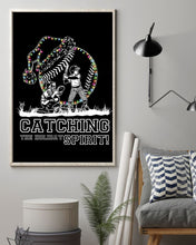 Load image into Gallery viewer, Baseball Catching The Holiday Spirit Gift For Baseball Players Vertical Poster
