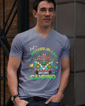 Load image into Gallery viewer, Just A Mother-in-law Who Loves Camping Trending Guys V-Neck
