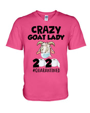 Load image into Gallery viewer, Crazy Goat Lady 2020 Quarantined Gift For Goat Lovers Guys V-Neck
