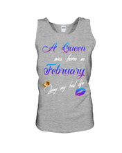 Load image into Gallery viewer, A Queen Was Born In February Birthday Gift Unisex Tank Top
