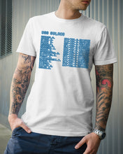 Load image into Gallery viewer, Pinpoint The Location In The Space Blue Guys Tee
