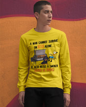 Load image into Gallery viewer, A Man Loves Beer And Dachshund Gift For Dog Lovers Unisex Long Sleeve
