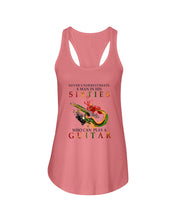 Load image into Gallery viewer, Never Underestimate A 60 Year Old Man Can Play A Guitar Ladies Flowy Tank
