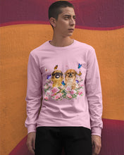 Load image into Gallery viewer, Pekingese With Peonies Gift For Dog Lovers Unisex Long Sleeve
