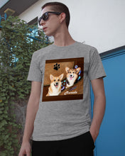 Load image into Gallery viewer, Corgi Paws Pattern Dog Mom Custom Name Gift For Manada Guys Tee
