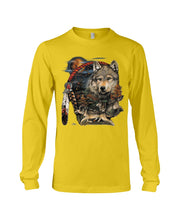 Load image into Gallery viewer, Native Wolf Gift For Wolf Lovers Unisex Long Sleeve
