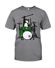 Load image into Gallery viewer, Funny Cat Playing Drums Great Gift For Cat Lovers Guys Tee
