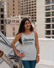 Load image into Gallery viewer, Librarian Keeper Of Books Guardian Of Knowledge Custom Gift For Librarian Ladies Flowy Tank
