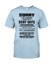 Load image into Gallery viewer, Gift For Husband Taken By A November Sexy Wife Who Happens To Cuss A Lot Guys Tee
