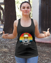 Load image into Gallery viewer, I Do What I Want Skull Sunflower Special Custom Design Ladies Flowy Tank
