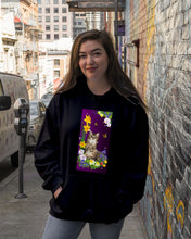 Load image into Gallery viewer, Flowers Under Butterfly Purple With Cat Gift For Cat Lovers Hoodie

