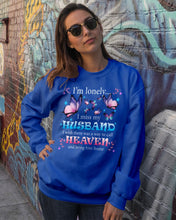Load image into Gallery viewer, I'm Lonely I Miss My Husband Butterfly Gift For Lover Sweatshirt

