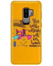 Load image into Gallery viewer, She Works Willingly With Her Hands Gift For Sew Lovers Phone case

