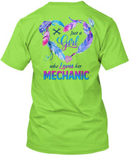 Load image into Gallery viewer, Vintage Funny Just A Girl Who Loves Her Mechanic Guys Tee
