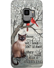 Load image into Gallery viewer, Siamese Cat Red Cardinals Those We Love Phone case
